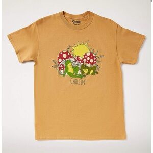 spencers chillin’ frogs mushroom oversized t-shirt